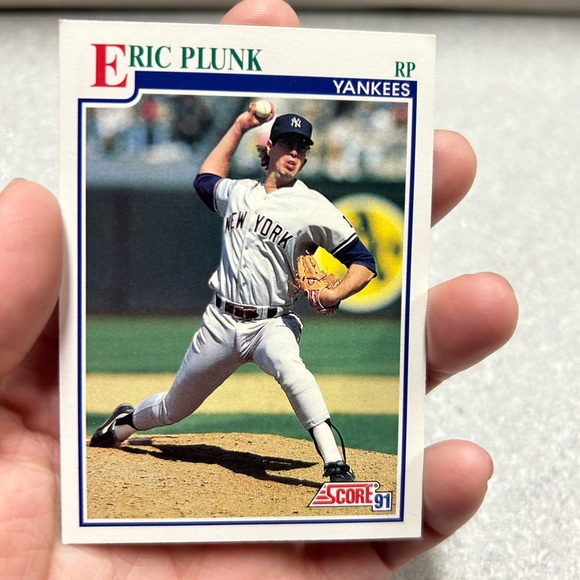 Eric plunk 1991 vintage baseball card - Picture 1 of 2